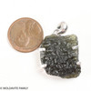 RAW MOLDAVITE PENDANT - STERLING SILVER - 7.06g (MSP0257I022)