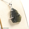 RAW MOLDAVITE PENDANT - STERLING SILVER - 7.91g (MSP0257I024)
