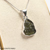 MOLDAVITE PENDANT - STERLING SILVER - 2.26g (MSP0202I145)