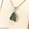 MOLDAVITE PENDANT - STERLING SILVER - 2.58g (MSP0202I150)