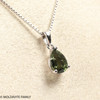 FINAL SALE - STERLING SILVER PENDANT WITH MOLDAVITE (FSS001)