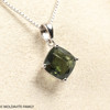 FINAL SALE - STERLING SILVER PENDANT WITH MOLDAVITE (FSS002)
