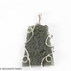 RAW MOLDAVITE PENDANT - STERLING SILVER - 13.21g (MSP0201I050)