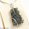 RAW MOLDAVITE PENDANT - STERLING SILVER - 13.21g (MSP0201I050)