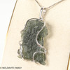 RAW MOLDAVITE PENDANT - STERLING SILVER - 9.7g (MSP0201I051)