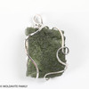 RAW MOLDAVITE PENDANT - STERLING SILVER - 12.05g (MSP0201I052)