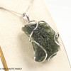 RAW MOLDAVITE PENDANT - STERLING SILVER - 12.05g (MSP0201I052)
