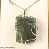 RAW MOLDAVITE PENDANT - STERLING SILVER - 12.05g (MSP0201I052)