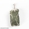 RAW MOLDAVITE PENDANT - STERLING SILVER - 7.61g (MSP0136I049)