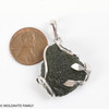 RAW MOLDAVITE PENDANT - STERLING SILVER - 7.7g (MSP0136I050)