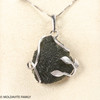 RAW MOLDAVITE PENDANT - STERLING SILVER - 7.7g (MSP0136I050)