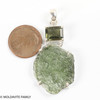 PENDANT WITH MOLDAVITE - RAW & FACETED 6.43g (MSP0267I001)