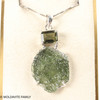 PENDANT WITH MOLDAVITE - RAW & FACETED 6.43g (MSP0267I001)