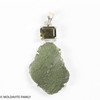 PENDANT WITH MOLDAVITE - RAW & FACETED 7.65g (MSP0267I002)