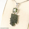 PENDANT WITH MOLDAVITE - RAW & FACETED 6.18g (MSP0267I003)