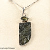 PENDANT WITH MOLDAVITE - RAW & FACETED 4.2g (MSP0267I004)
