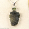 PENDANT WITH MOLDAVITE - RAW & FACETED 6.37g (MSP0267I005)