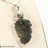 PENDANT WITH MOLDAVITE - RAW & FACETED 6.37g (MSP0267I005)