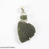 PENDANT WITH MOLDAVITE - RAW & FACETED 5.86g (MSP0267I006)