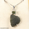 PENDANT WITH MOLDAVITE - RAW & FACETED 5.86g (MSP0267I006)