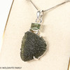 PENDANT WITH MOLDAVITE - RAW & FACETED 5.86g (MSP0267I006)