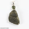PENDANT WITH MOLDAVITE - RAW & FACETED 6.12g (MSP0267I007)