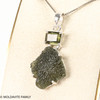 PENDANT WITH MOLDAVITE - RAW & FACETED 6.3g (MSP0267I008)