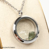 LOCKET PENDANT - POLISHED METAL - RAW MOLDAVITE/HERKIMER/LIBYAN (MSP0269I002)