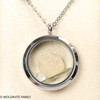 LOCKET PENDANT - POLISHED METAL - RAW MOLDAVITE/HERKIMER/LIBYAN (MSP0269I003)