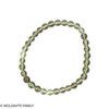 MOLDAVITE ROUND BEAD BRACELET - 6.5 mm (MBED026)