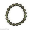 MOLDAVITE ROUND BEAD BRACELET - 10 mm (MBED029)