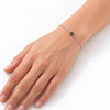 Sterling Silver Bracelet with Oval Moldavite (MSB038)