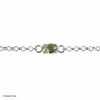 Sterling Silver Bracelet with Oval Moldavite (MSB039)