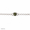 Sterling Silver Bracelet with Round Moldavite (MSB041)