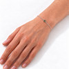 Sterling Silver Bracelet with Round Moldavite (MSB041)