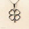 4 LEAF CLOVER PENDANT WITH MOLDAVITE (MSP0271)