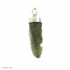 RAW MOLDAVITE PENDANT - STERLING SILVER - 5.95g (MSP0235I038)