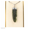 RAW MOLDAVITE PENDANT - STERLING SILVER - 5.95g (MSP0235I038)