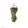 RAW MOLDAVITE PENDANT - STERLING SILVER - 6.44g (MSP0235I040)