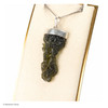 RAW MOLDAVITE PENDANT - STERLING SILVER - 6.44g (MSP0235I040)