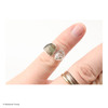 RING - RAW MOLDAVITE & HERKIMER DIAMOND - SIZE 5.5 (MSR169I067)
