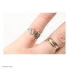 RING - RAW MOLDAVITE & HERKIMER DIAMOND - SIZE 7 (MSR169I073)