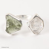 RING - RAW MOLDAVITE & HERKIMER DIAMOND - SIZE 7 (MSR169I075)