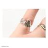 RING - RAW MOLDAVITE & HERKIMER DIAMOND - SIZE 7 (MSR169I080)