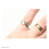 RING - RAW MOLDAVITE & HERKIMER DIAMOND - SIZE 7.5 (MSR169I083)