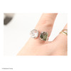 RING - RAW MOLDAVITE & HERKIMER DIAMOND - SIZE 9 (MSR169I092)