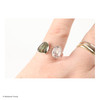RING - RAW MOLDAVITE & HERKIMER DIAMOND - SIZE 10 (MSR169I093)
