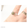 RING - RAW MOLDAVITE & HERKIMER DIAMOND - SIZE 10.5 (MSR169I094)
