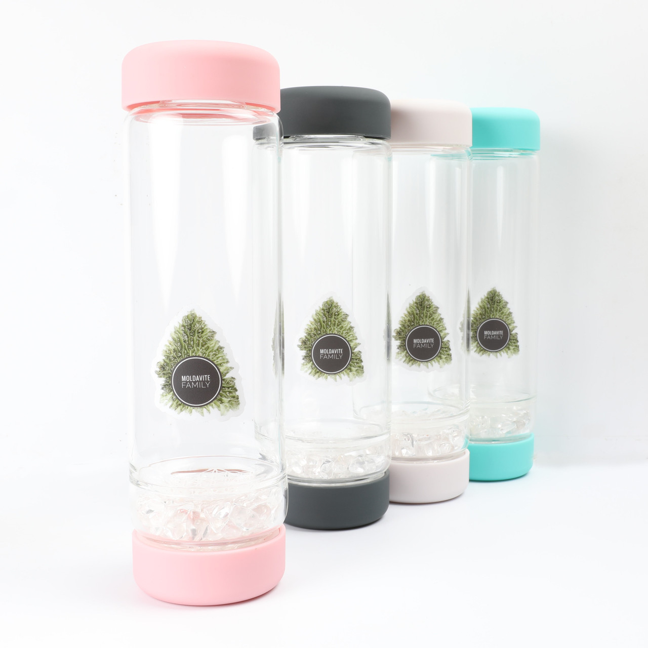 Crystal Water Bottle VitaJuwel inu! - Full Of Moldavite Energy