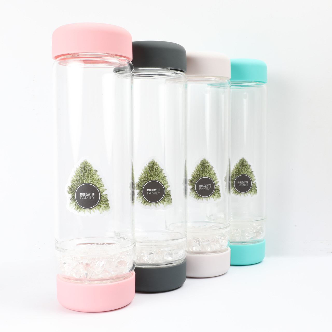 Crystal Water Bottle VitaJuwel inu! - Full Of Moldavite Energy